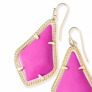 Magenta Earrings and Bracelet